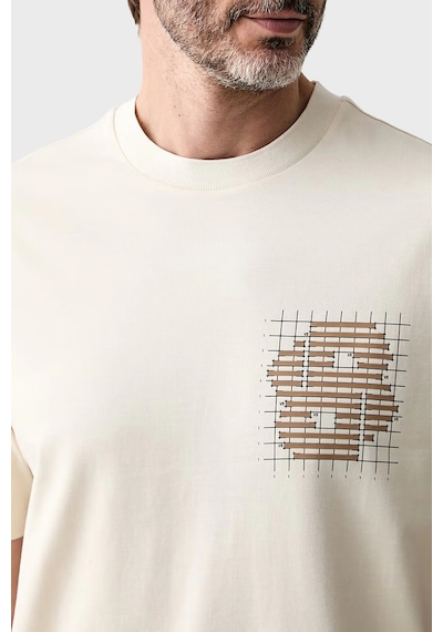 Boss % 100 Pamuk Bisiklet Yaka Logolu T Shirt Erkek T Shirt 50565606 119 Beyaz