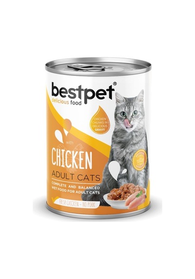 Bestpet Tavuklu Jöleli Yetişkin Kedi Konservesi 400 Gr 6'lı Paket