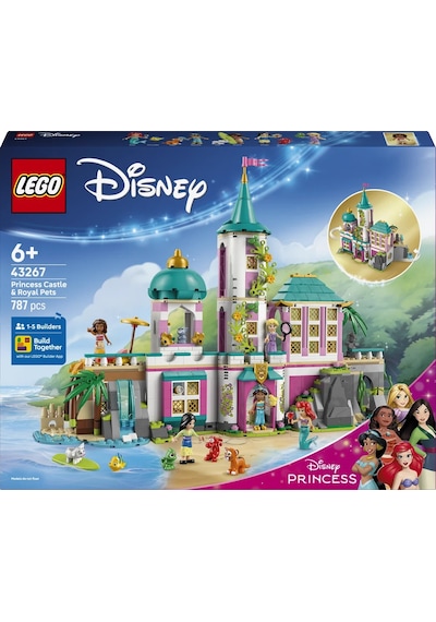LEGO® ǀ Disney Prenses Şatosu ve Kraliyet Hayvanları 43267 - 6 Yaş ve Üzeri Çocuklar için Yaratıcı Oyuncak Yapım Seti (787 Parça)