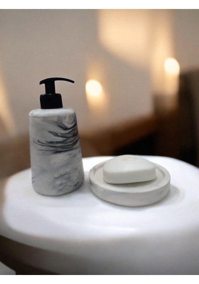 Marble Gri Sabunluk Beton Sıvı Ve Katı Sabunluk Gri
