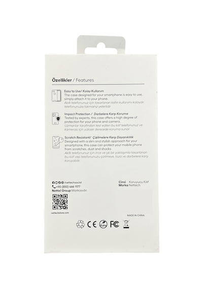 Nettech Apple Uyumlu iPhone 15 Nt-n043 Arka Koruma Kılıf - Gri Gri