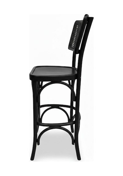 Sofa Ahşap Bar Sandalyesi Siyah