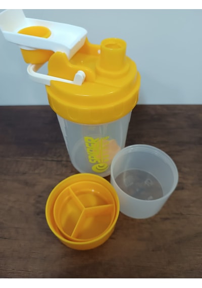 Sızdırmaz Ve Ve Vidalı Kapaklı Plastik Shaker Seşaf Sarı