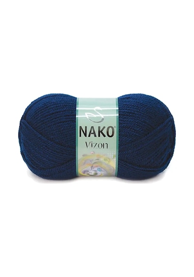 Tedar 5 Adet Vizon Premium Akrilik El Örgü İpi Yünü Renk No:148 Lacivert Najmaddin (No:1) 8.5Cm X 10.5 Cm