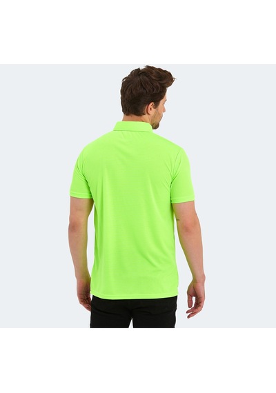 Slazenger SLOAN Erkek Polo Yaka Neon Yeşil Tişört