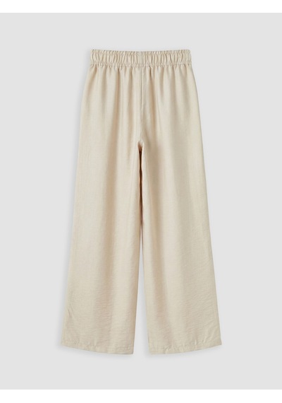 Lcw Comfort Bej Beli Lastikli Kadın Pantolon