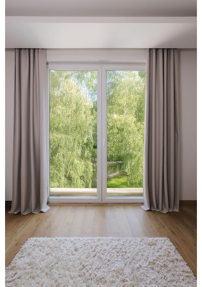 Lunet 140x270 Cm 2 Adet Blackout Fon Perde Taş