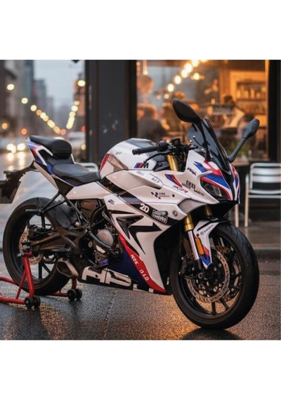 Cf Moto Sr250 Beyaz Kaplama Siyah Sticker Etiket Modeli
