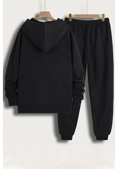 Uyguntarz Unisex The Power Baskılı Eşofman Takımı Siyah