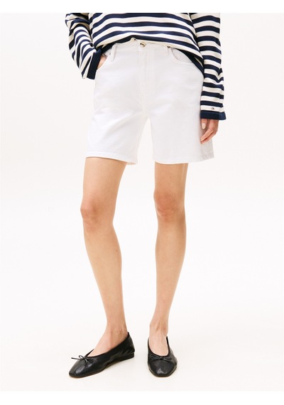 Tommy Hilfiger Dnm Straıght Short Rw Whıte Kadın Beyaz Şort - Ww0ww45924