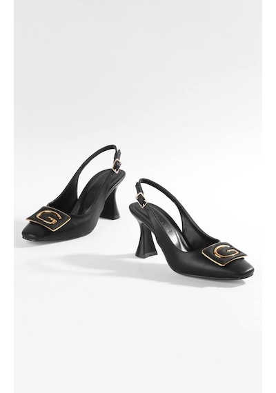 Paris Shoes Paris Siyah G Aksesuarlı Günlük Topuklu Ayakkabı W24234-siyah Siyah