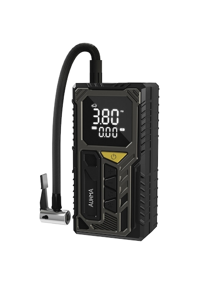 Auhma A7777 Taşınabilir Araç Lastik Hava Pompası 4000mah 150 Psı Dijital Ekranlı Kompresör Type-c