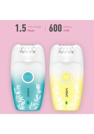 Vgr V-738 Profesyonel Kadın Epilatörü Led Işıklı, 18 Cımbızlı, 2 Hız Ayarlı Ve Usb Şarjlı Kablosuz