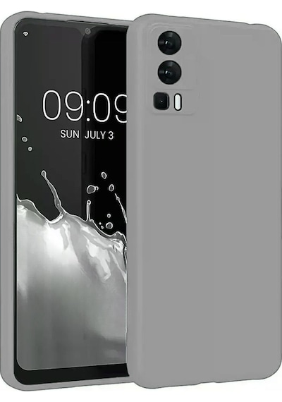 General Mobile GM 23 Uyumlu Silikon Kılıf - Kamera Korumalı Esnek Pastel Renk Kapak - Gri