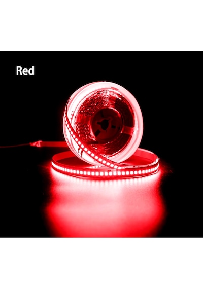 12 Volt 2835 Smd 240 Led 10mm Kırmızı Işık İç Mekan 5 Metre Şerit Led