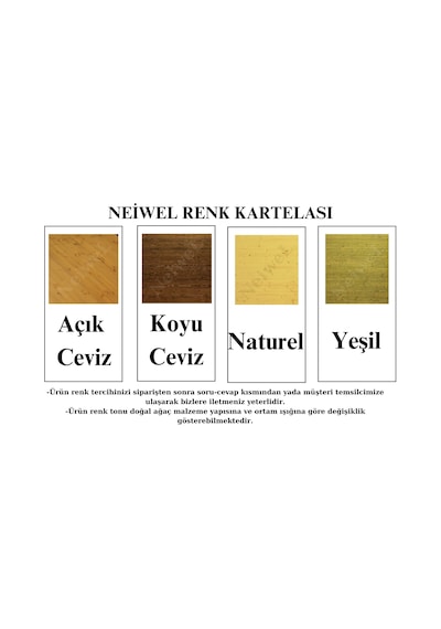 Neiwel Siam Doğal Ahşap Mutfak Ve Yemek Masası-80-260 Açık Ceviz