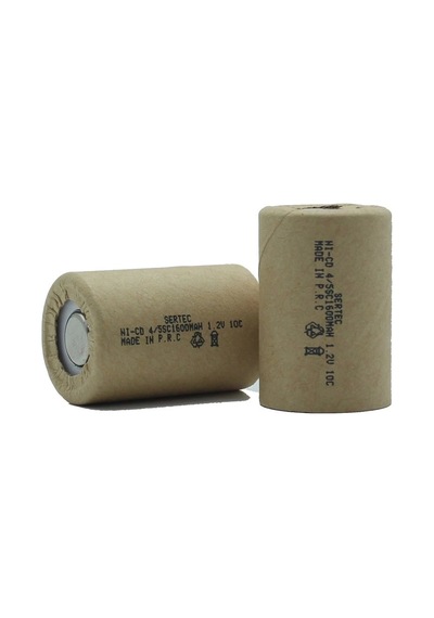 1.2v Ni-cd 4/5 Sc 1500 Mah Kağıt Şarjlı Pil 10c Başsız/flat Head