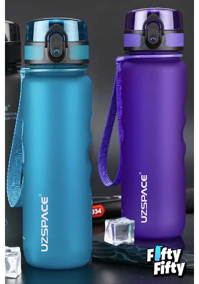Uzspace 500 Ml Kaydırmaz Maksimum Tutuş Destekli Tritan Su Matarası -ffuz1215 Turkuaz