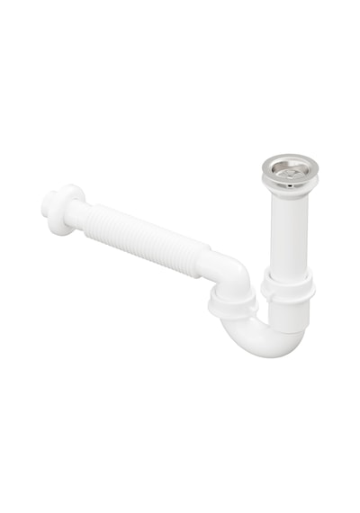 Aqua Bagno Comfort Lavabo Sifonu, Koku Önleyici, Ayarlanabilir, Süzgeç Dahil