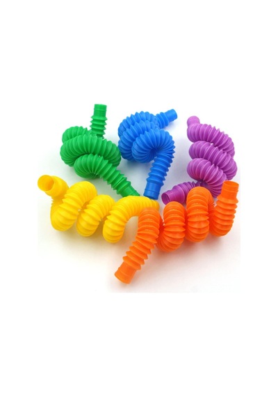 Boru Oyuncak - 6'lı Set - Rengarenk - Plastik