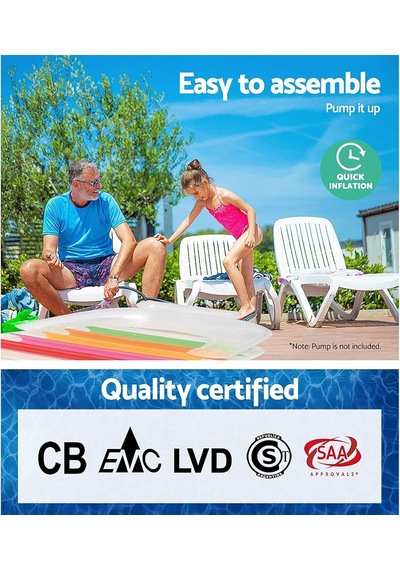 Bestway Deniz Yatağı Katlanabilir Koltuklu Çok Renkli 201 X 89 Cm