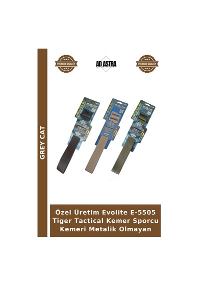 Grey Cat Özel Üretim Evolite E-5505 Tiger Tactical Kemer Sporcu Kemeri Metalik Olmayan Çok Renkli