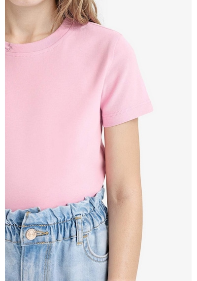 Defacto Kız Çocuk Slim Fit Dar Kesim Bisiklet Yaka Ribana Basic Düz Kısa Kollu Tişört B3054a825smpn444 Pembe Defacto Kız Çocuk Slim Fit Dar Kesim Bisiklet Yaka Ribana Basic Düz Kısa Kollu Tişört B3054a825smpn444 Pembe
