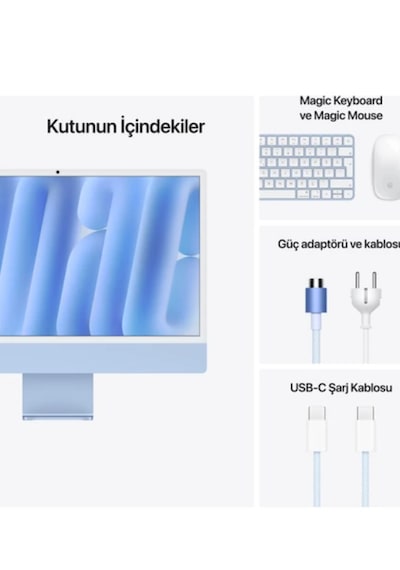 Apple iMac MWV13TU/A M4 Çip 16 GB 256 GB SSD 24" macOS AIO Masaüstü Bilgisayar