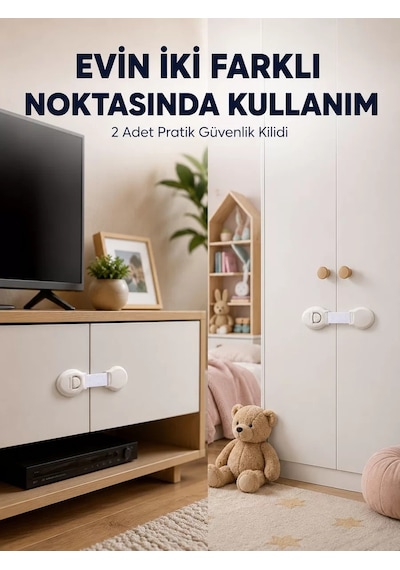 2'li Çocuk Güvenlik Kilidi Ev İçi Koruma Seti Belirtilmemibelirtilmemişş