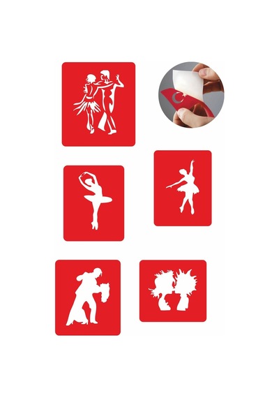 Enhavalı Ruhun Dansı Geçici Dövme Kına Şablonu 5'li