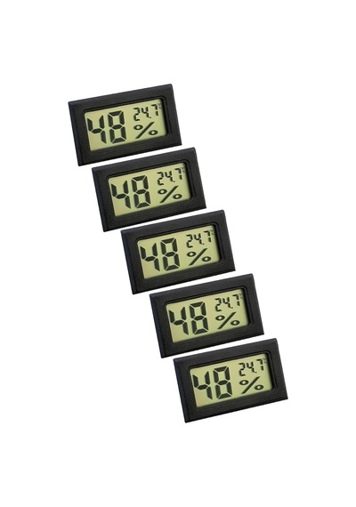 5 Adet Hygrometer Dijital Sıcaklık Ve Nem Ölçer Thr142-5 Çok Renkli