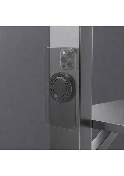 Zore Paris M162 Karbon Fiber Tasarımlı Magnetik Ring Standlı Telefon Tutucu Siyah