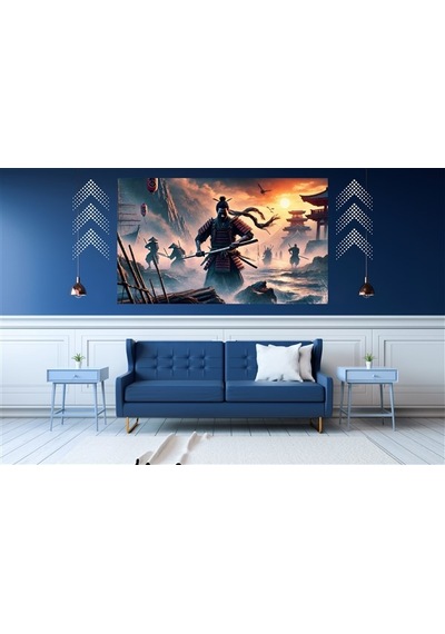 Ti-play Korku Yok 60x90cm Modern Samuray Pvc Çerçevesiz Tablo