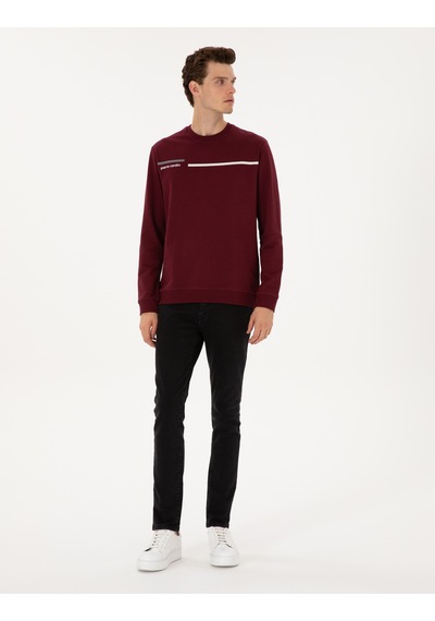 Pierre Cardin Erkek Bordo Sweatshirt 50317675-vr014 Bordo