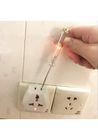 2 Adet Test Cihazı Tornavidası, Voltaj Dedektörü Kalem Işık Devre Test Cihazı Elektrikli Test Kalemi Tornavida Ac