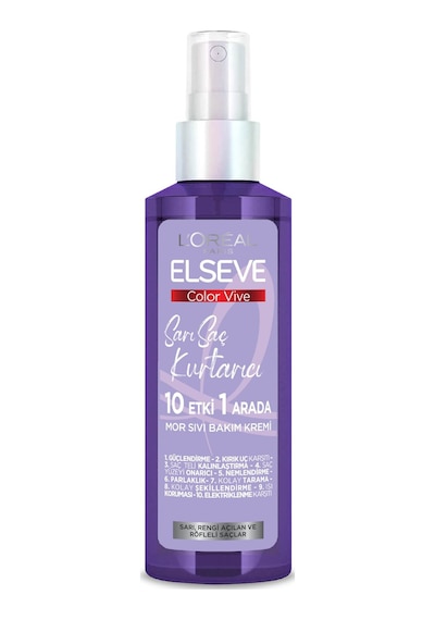 Elseve Sarı Saç Kurtarıcı Turunculaşma Karşıtı Mor Saç Spreyi 150 ML