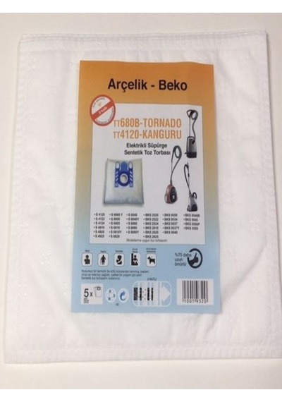 Arçelik Beko Markaları Ile Uyumlu 5'li 3 Katlı Süpürge Toz Torbası