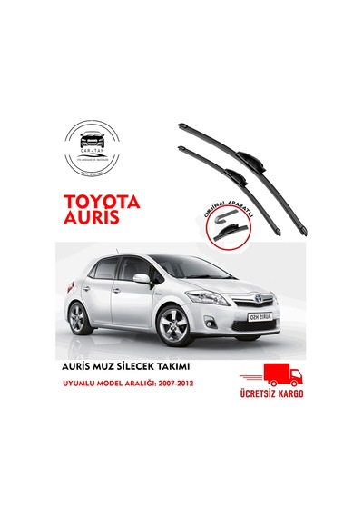 Toyota Uyumlu Auris Ön Silecek Seti Araca Özel  Aparat (2007-2012