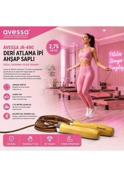 Avessa Jr-490 Deri Atlama İpi