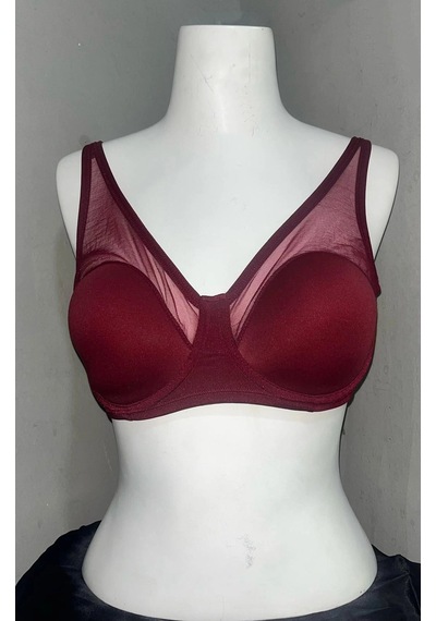 Le Jardin Kadın Tüllü Toparlayıcı Soft Cup Bordo Sütyen
