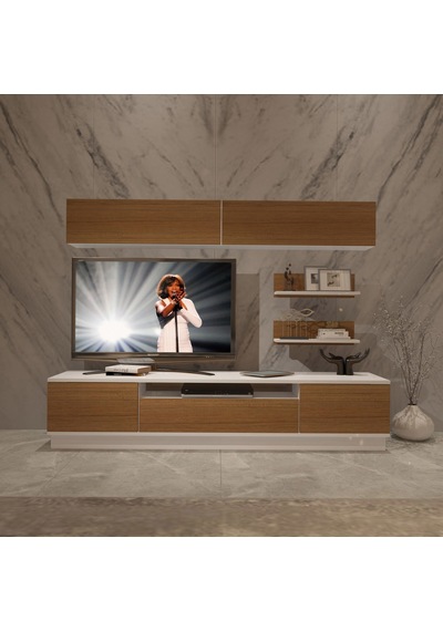 Decoraktiv Trendstyle 5s Slm Tv Ünitesi Tv Sehpası Beyaz - Ceviz