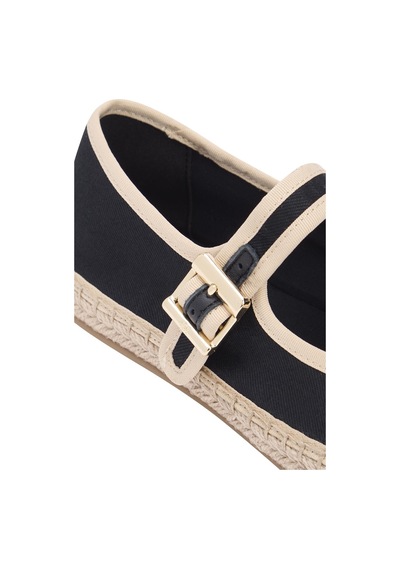 Tommy Hilfiger Kadın Buckle Mary Jane Espadrille Ayakkabı Fw0fw09239bds Siyah