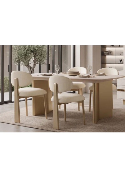 Zenit Açılır Mdf Yemek Masası+6 Sandalye Aytaşı Zenit Açılır Mdf Yemek Masası+6 Sandalye Aytaşı