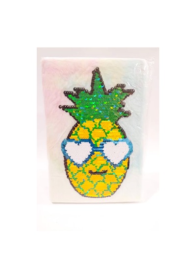 Yaz Aşkı Ananas Tasarım Papirüs Yapraklı Pelüş Defter