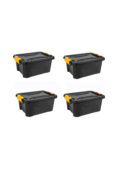 Kamp Malzemeleri Düzenleyici Organizer Set 20 Litre X 4 Adet Siyah