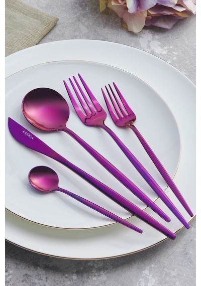 Karaca  Orion 30 Parça 6 Kişilik Çatal Kaşık Bıçak Takımı Purple