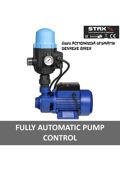Staxx Power Metal Dişli Otomatik Sistem Paket Hidrofor Su Pompası Bakır Sargı