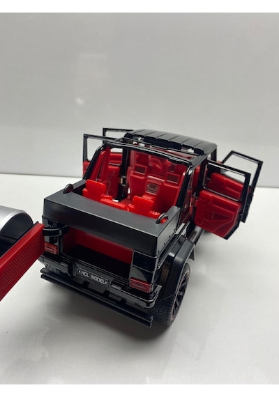 Mercedes G Jip Diecast Büyük Metal Model Araba 1:22 Sesli Işıklı Kaput Bagaj Kapılar Açılabilen Jip Diğer