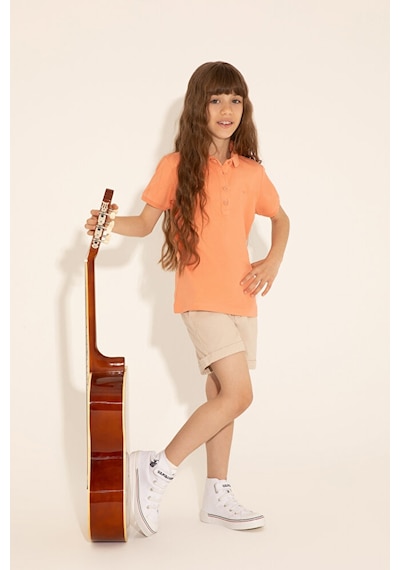 U.S. Polo Assn. Kız Çocuk Fıstık Polo Yaka Basic Tişört 50288501-vr087 992439