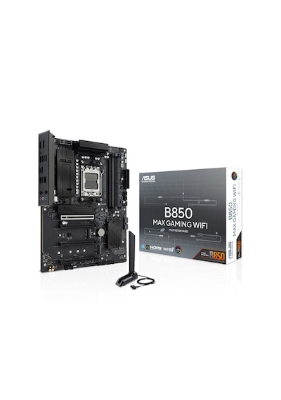 Asus B850 Max Gamıng Wıfı Amd B850 Am5 Ddr5 8000 Dp Hdmı 3x M2 Usb3.2 Wıfı 6e + Bt Aura Rgb 2.5gbıt Lan Atx 256gb A Kadar Ram Desteği 8+2+1
